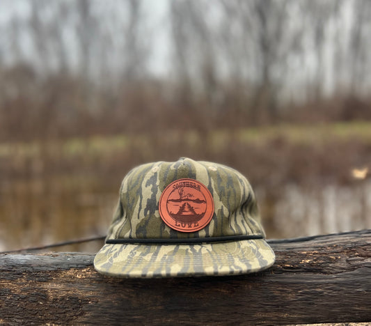 “Over the dock” leather patch rope hat